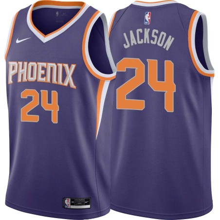 Purple Greg Jackson SUNS #24 Twill Basketball Jersey FREE SHIPPING