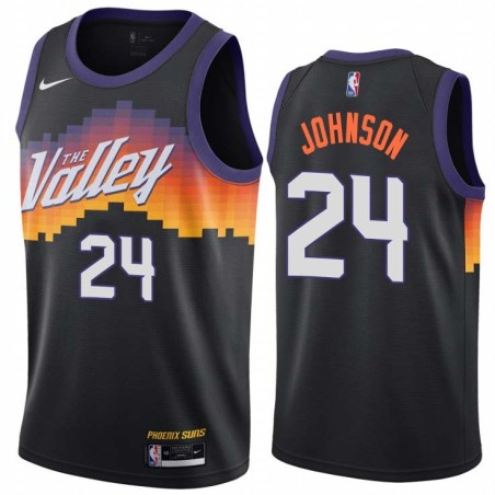 Black_City_The_Valley Dennis Johnson SUNS #24 Twill Basketball Jersey FREE SHIPPING