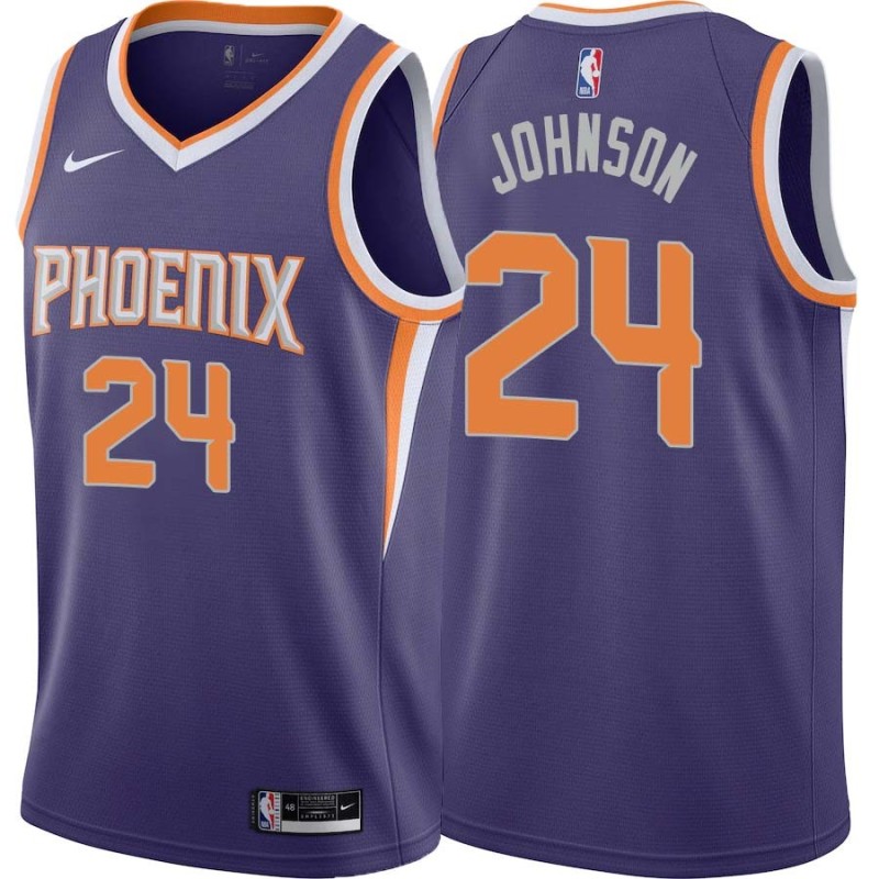 Purple Dennis Johnson SUNS #24 Twill Basketball Jersey FREE SHIPPING