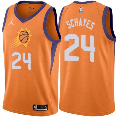 Orange Danny Schayes SUNS #24 Twill Basketball Jersey FREE SHIPPING