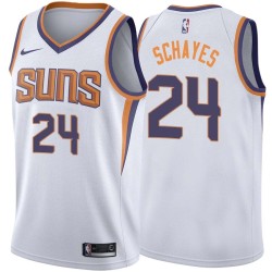 White2 Danny Schayes SUNS #24 Twill Basketball Jersey FREE SHIPPING