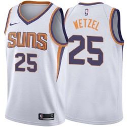 White2 John Wetzel SUNS #25 Twill Basketball Jersey FREE SHIPPING