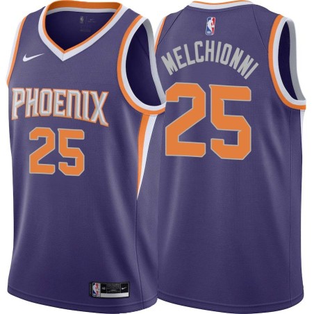 Purple Gary Melchionni SUNS #25 Twill Basketball Jersey FREE SHIPPING