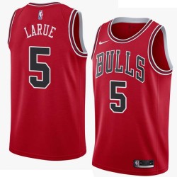 Red Rusty LaRue Twill Basketball Jersey -Bulls #5 LaRue Twill Jerseys, FREE SHIPPING