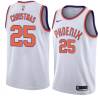 White Dionte Christmas SUNS #25 Twill Basketball Jersey FREE SHIPPING