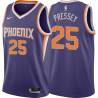 Purple Phil Pressey SUNS #25 Twill Basketball Jersey FREE SHIPPING