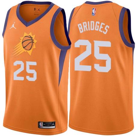 Orange Mikal Bridges SUNS #25 Twill Basketball Jersey FREE SHIPPING