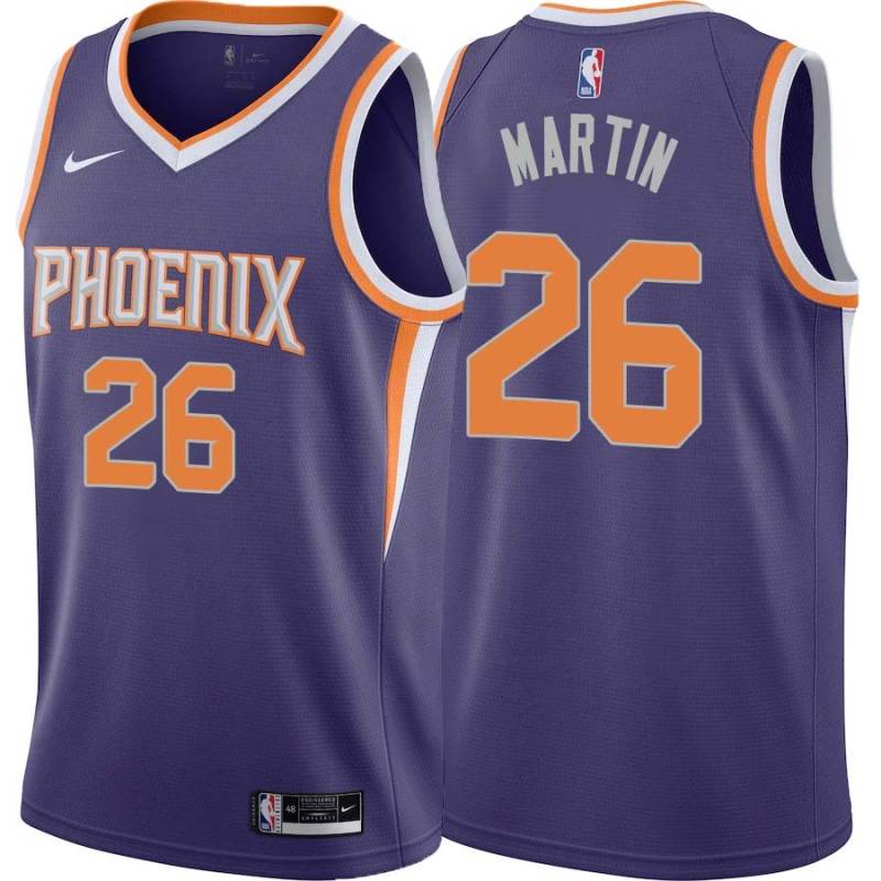 Purple Bill Martin SUNS #26 Twill Basketball Jersey FREE SHIPPING