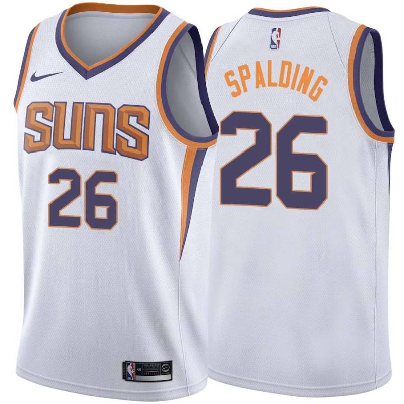 White2 Ray Spalding SUNS #26 Twill Basketball Jersey FREE SHIPPING