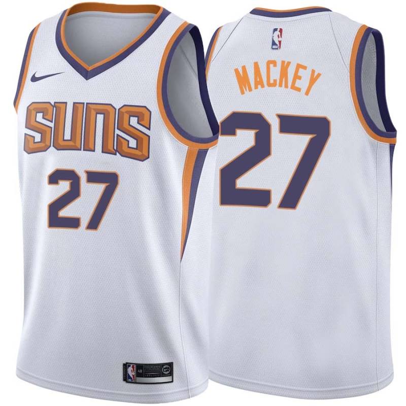 White2 Malcolm Mackey SUNS #27 Twill Basketball Jersey FREE SHIPPING