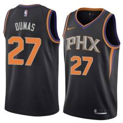 Black Tony Dumas SUNS #27 Twill Basketball Jersey FREE SHIPPING