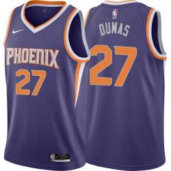 Purple Tony Dumas SUNS #27 Twill Basketball Jersey FREE SHIPPING