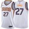 White2 Tony Dumas SUNS #27 Twill Basketball Jersey FREE SHIPPING