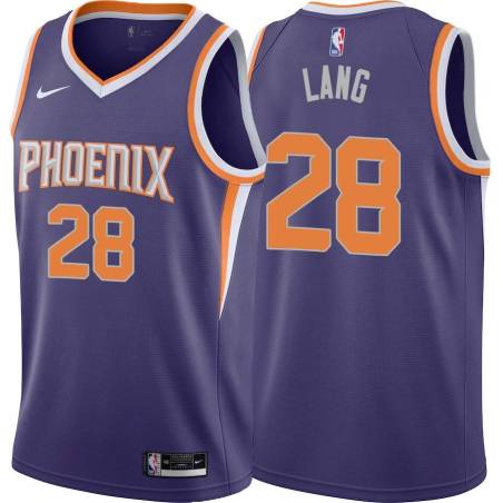 Purple Andrew Lang SUNS #28 Twill Basketball Jersey FREE SHIPPING