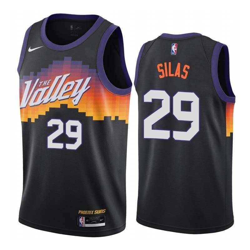 Black_City_The_Valley Paul Silas SUNS #29 Twill Basketball Jersey FREE SHIPPING