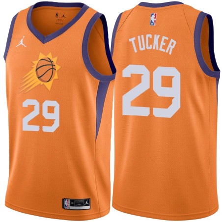 Orange Alando Tucker SUNS #29 Twill Basketball Jersey FREE SHIPPING