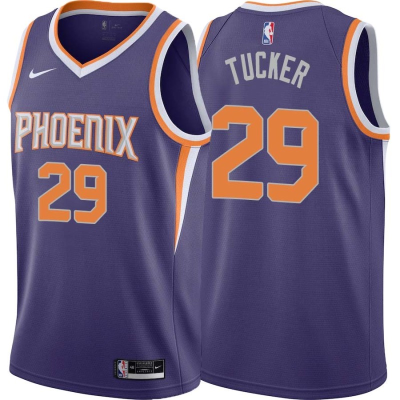 Purple Alando Tucker SUNS #29 Twill Basketball Jersey FREE SHIPPING