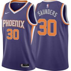 Purple Fred Saunders SUNS #30 Twill Basketball Jersey FREE SHIPPING