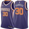 Purple Fred Saunders SUNS #30 Twill Basketball Jersey FREE SHIPPING