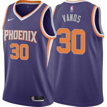 Purple Nick Vanos SUNS #30 Twill Basketball Jersey FREE SHIPPING