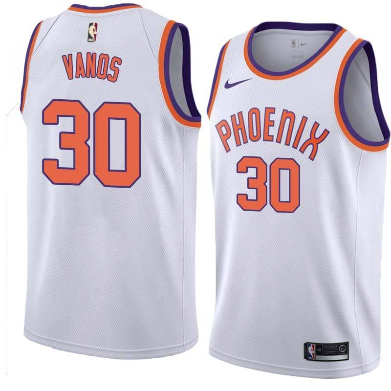 White Nick Vanos SUNS #30 Twill Basketball Jersey FREE SHIPPING