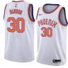 White Earl Barron SUNS #30 Twill Basketball Jersey FREE SHIPPING