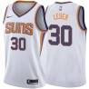 White2 Jon Leuer SUNS #30 Twill Basketball Jersey FREE SHIPPING