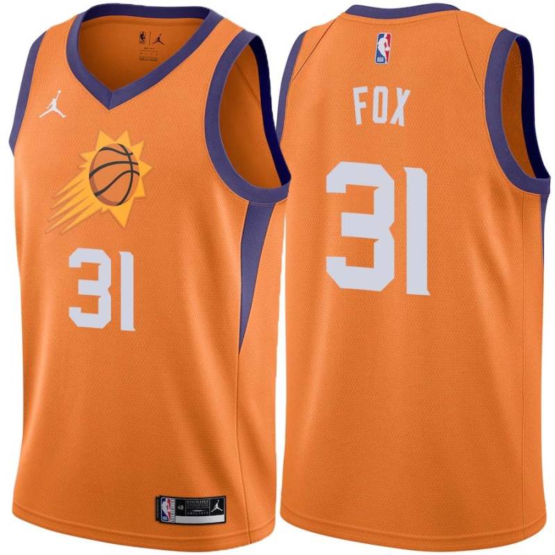 Orange Jim Fox SUNS #31 Twill Basketball Jersey FREE SHIPPING