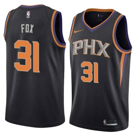 Black Jim Fox SUNS #31 Twill Basketball Jersey FREE SHIPPING