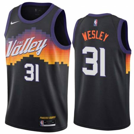 Black_City_The_Valley Walt Wesley SUNS #31 Twill Basketball Jersey FREE SHIPPING