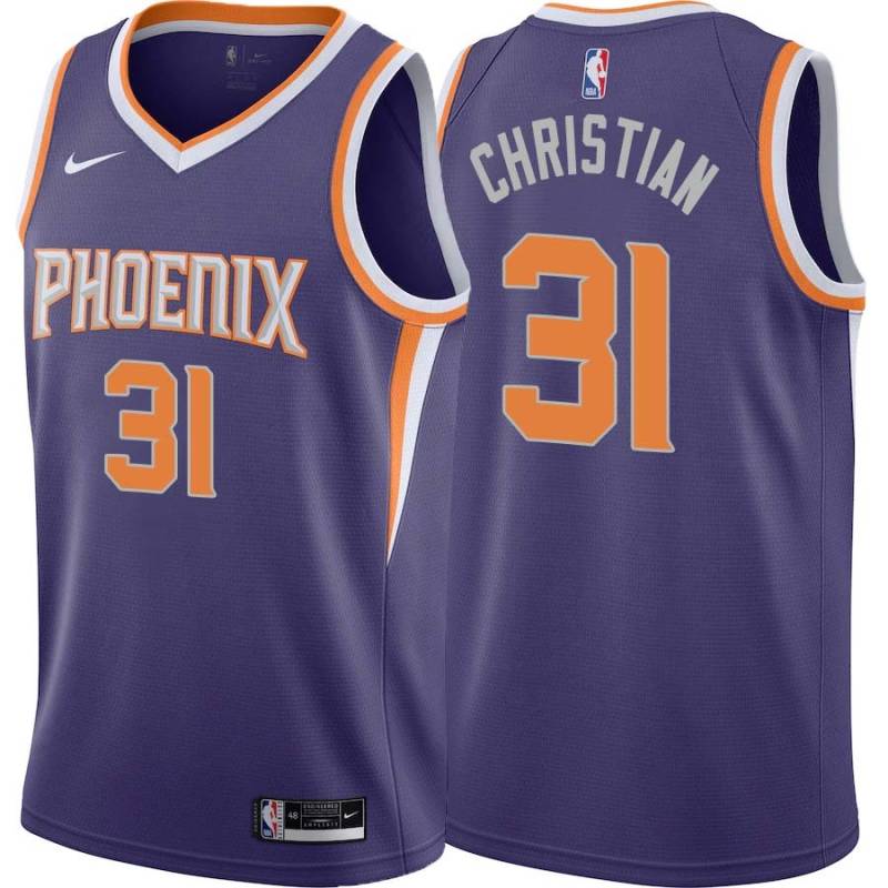 Purple Bob Christian SUNS #31 Twill Basketball Jersey FREE SHIPPING