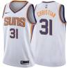 White2 Bob Christian SUNS #31 Twill Basketball Jersey FREE SHIPPING