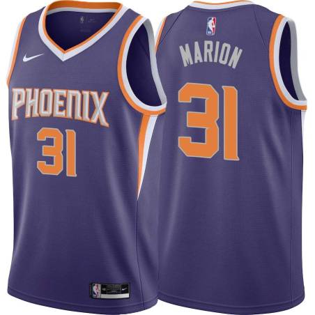 Purple Shawn Marion SUNS #31 Twill Basketball Jersey FREE SHIPPING