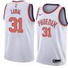 White Gani Lawal SUNS #31 Twill Basketball Jersey FREE SHIPPING