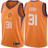 Orange Jarell Eddie SUNS #31 Twill Basketball Jersey FREE SHIPPING