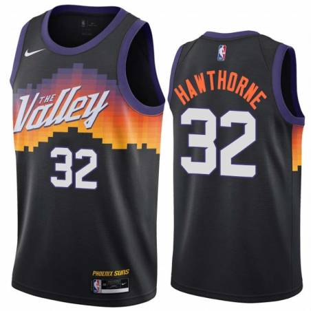 Black_City_The_Valley Nate Hawthorne SUNS #32 Twill Basketball Jersey FREE SHIPPING