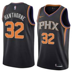 Black Nate Hawthorne SUNS #32 Twill Basketball Jersey FREE SHIPPING