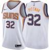 White2 Charles Pittman SUNS #32 Twill Basketball Jersey FREE SHIPPING