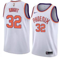 White Negele Knight SUNS #32 Twill Basketball Jersey FREE SHIPPING