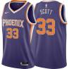 Purple Charlie Scott SUNS #33 Twill Basketball Jersey FREE SHIPPING