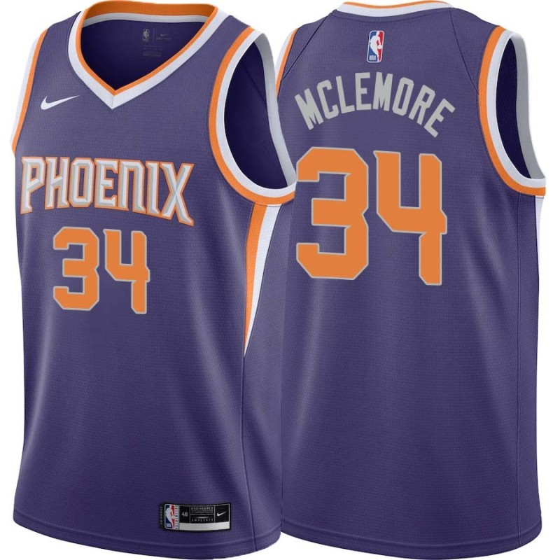 Purple McCoy McLemore SUNS #34 Twill Basketball Jersey FREE SHIPPING