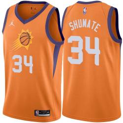 Orange John Shumate SUNS #34 Twill Basketball Jersey FREE SHIPPING