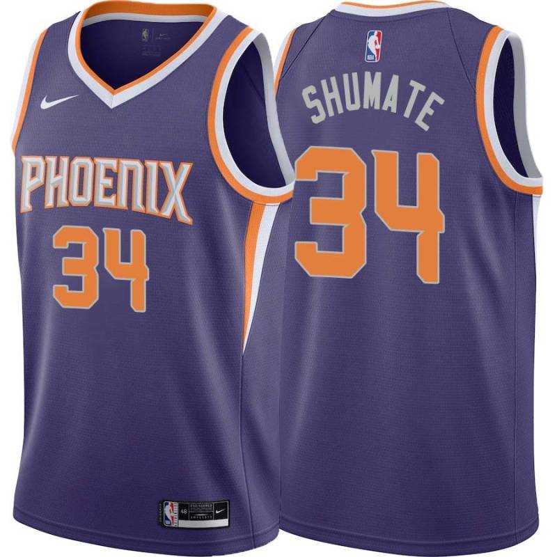 Purple John Shumate SUNS #34 Twill Basketball Jersey FREE SHIPPING