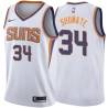 White2 John Shumate SUNS #34 Twill Basketball Jersey FREE SHIPPING