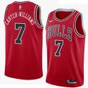 Michael Carter-Williams Twill Basketball Jersey -Bulls #7 Carter-Williams Twill Jerseys, FREE SHIPPING