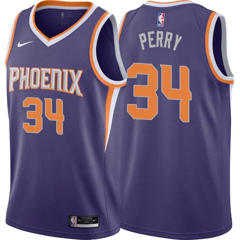 Purple Tim Perry SUNS #34 Twill Basketball Jersey FREE SHIPPING