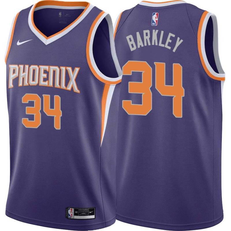 Purple Charles Barkley SUNS #34 Twill Basketball Jersey FREE SHIPPING