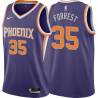 Purple Bayard Forrest SUNS #35 Twill Basketball Jersey FREE SHIPPING