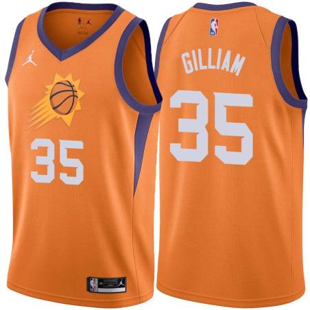 Orange Armen Gilliam SUNS #35 Twill Basketball Jersey FREE SHIPPING