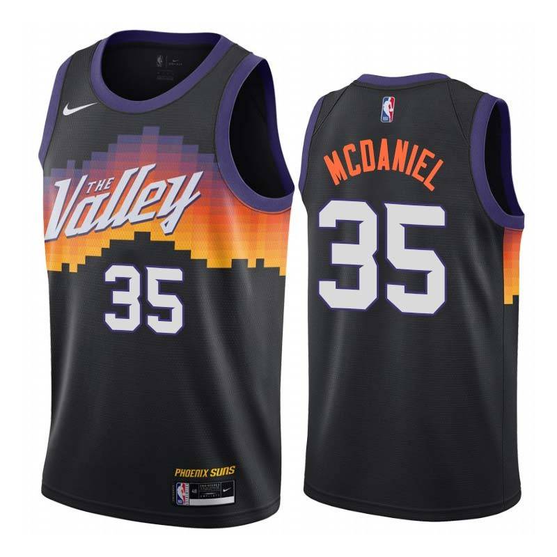 Black_City_The_Valley Xavier McDaniel SUNS #35 Twill Basketball Jersey FREE SHIPPING